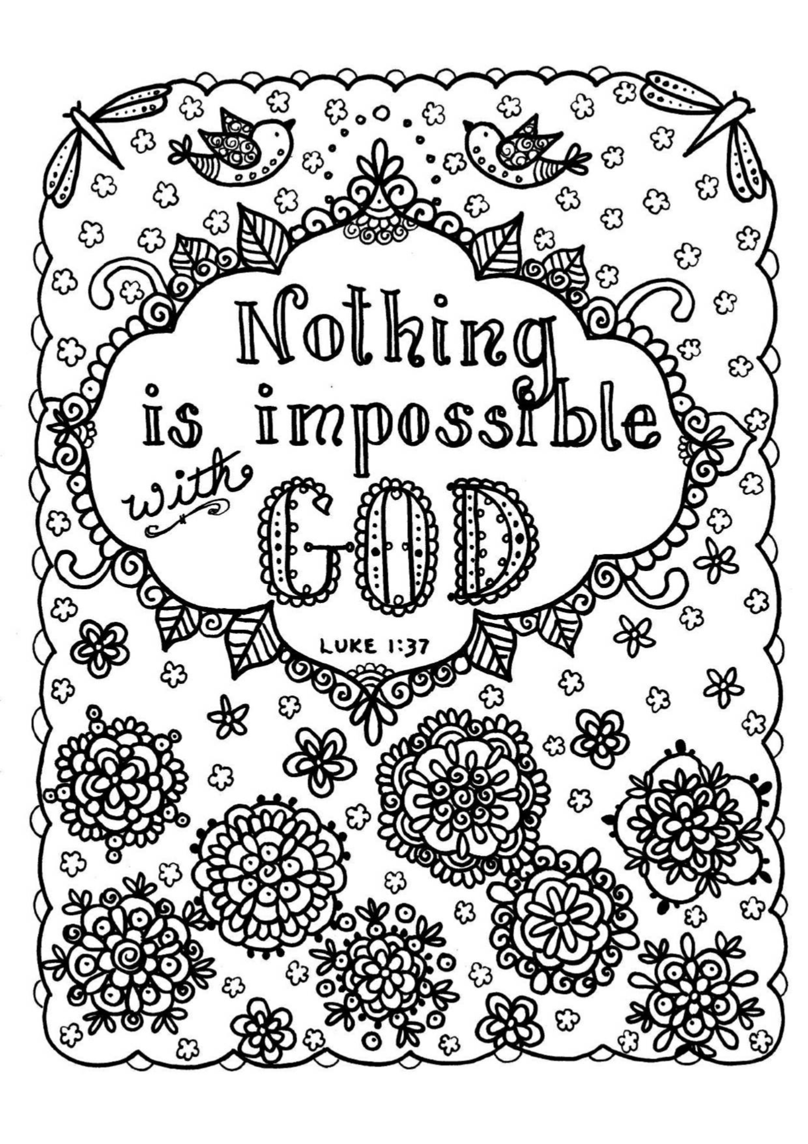 Nothing is Impossible with God Luke 1:37 Poster