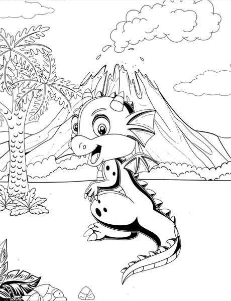 Baby Dragons Coloring Book Poster 13