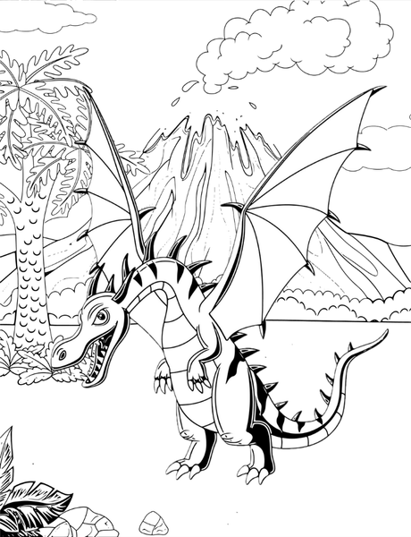 Baby Dragons Coloring Book Poster 23