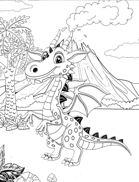 Baby Dragons Coloring Book Poster 25