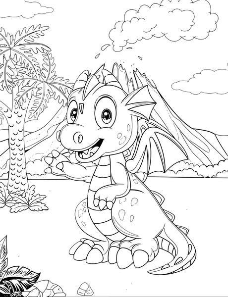 Baby Dragons Coloring Book Poster 31