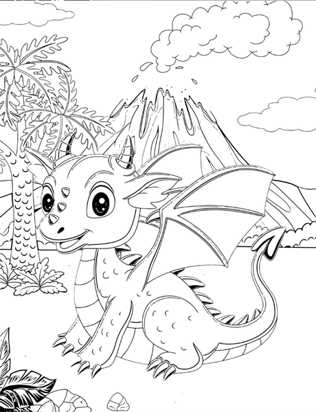 Baby Dragons Coloring Book Poster 35