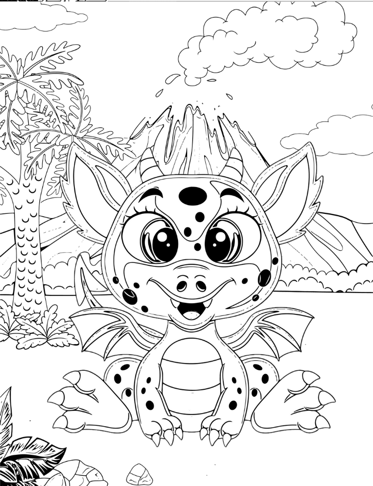 Baby Dragons Coloring Book Poster 39