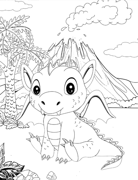 Baby Dragons Coloring Book Poster 3