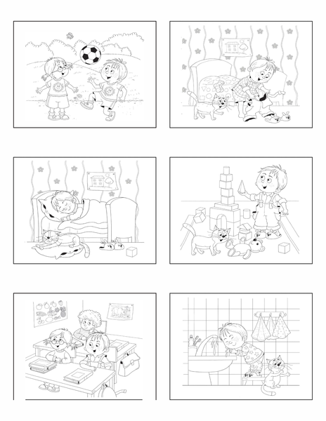 The Kids and the Cat Storyboard Poster 1