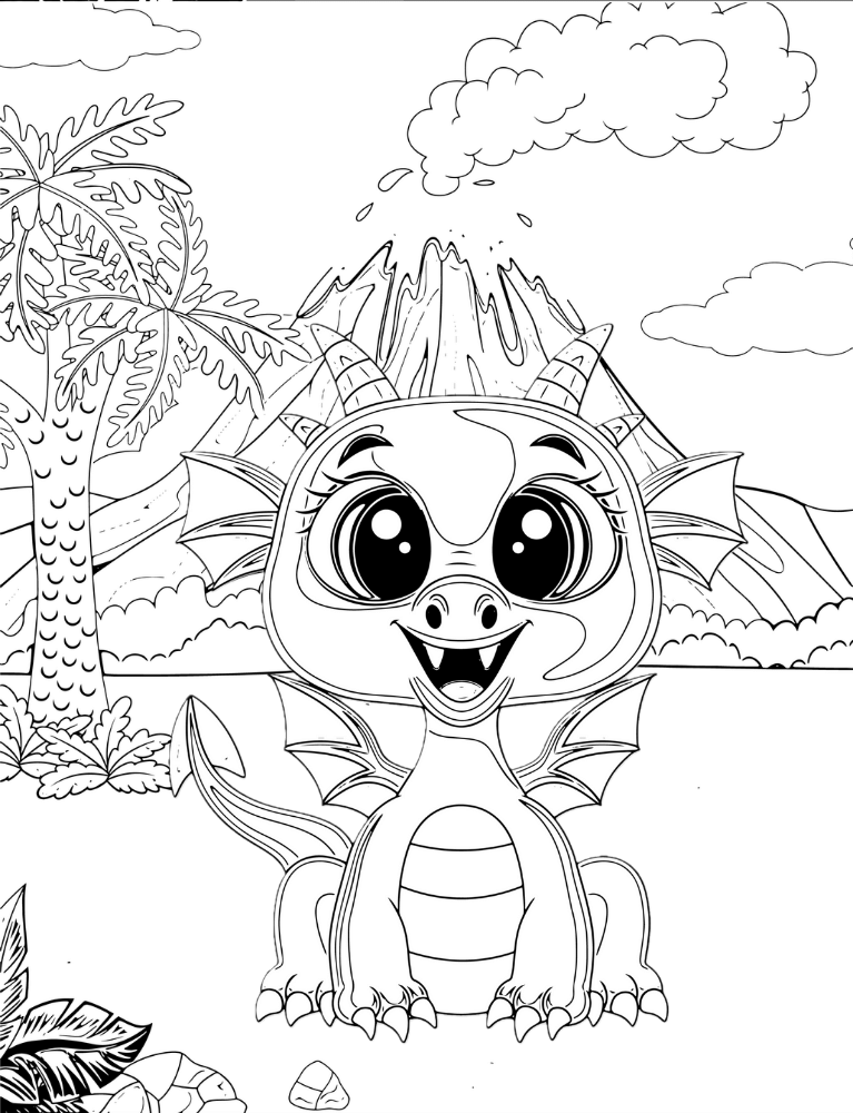 Baby Dragons Coloring Book Poster 5