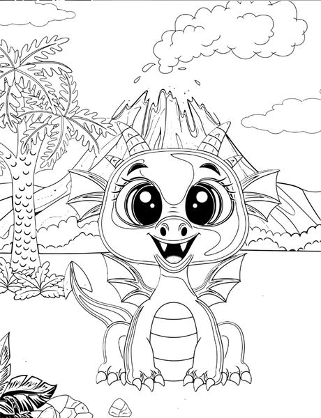 Baby Dragons Coloring Book Poster 5