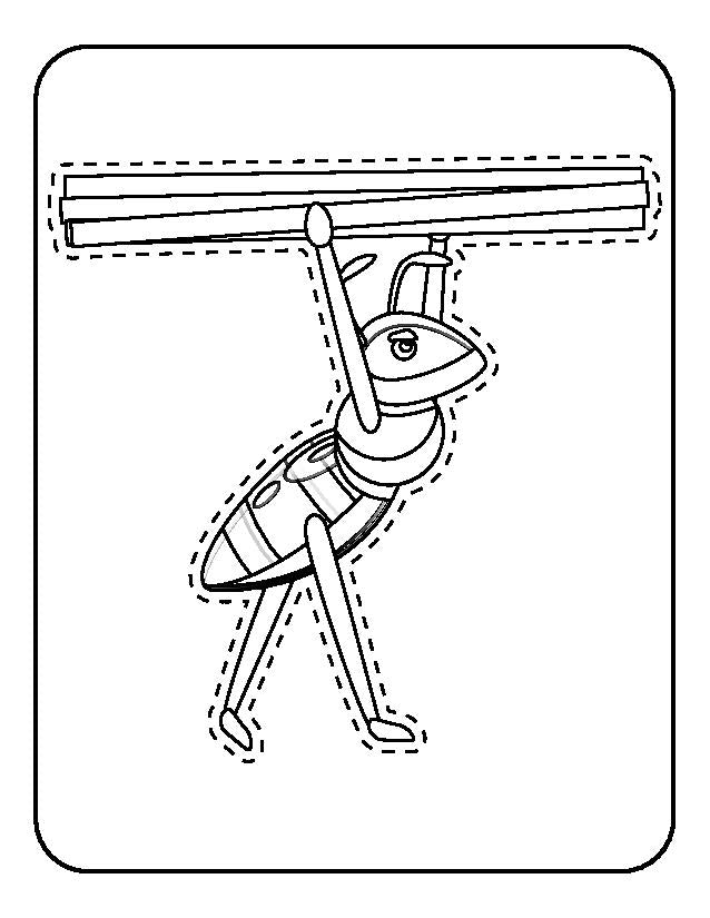 Ant Coloring Scissor Skills Poster vol 5