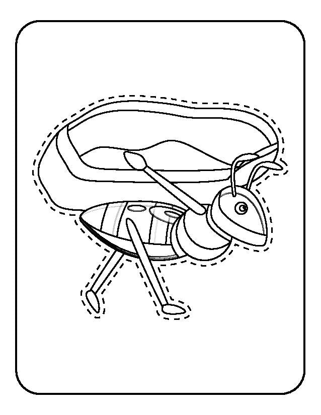 Ant Coloring Scissor Skills Poster vol 5