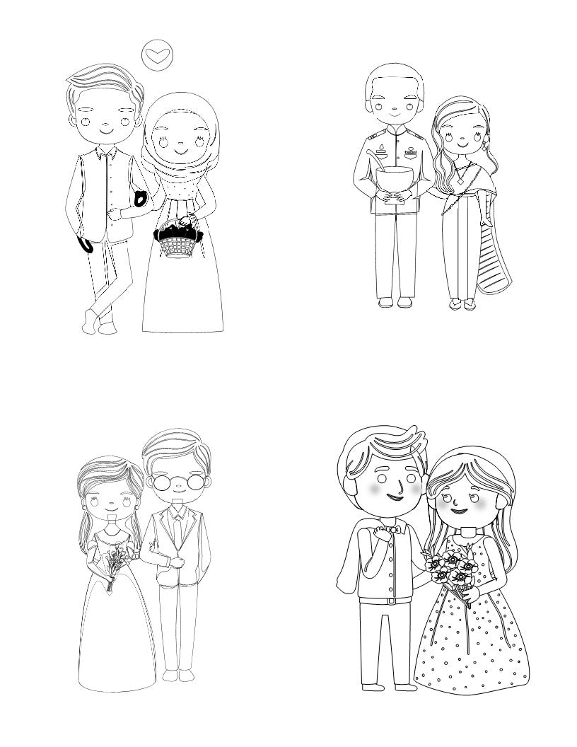 Kids Cute Wedding Couples Poster 1