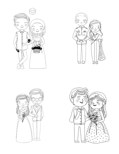 Kids Cute Wedding Couples Poster 1