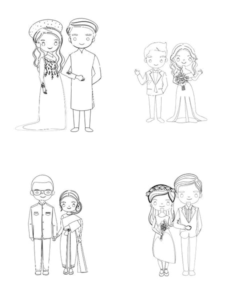 Kids Cute Wedding Couples Poster 2