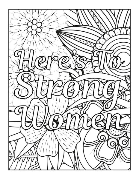 Here's to Strong Women - Women's Empowerment Poster