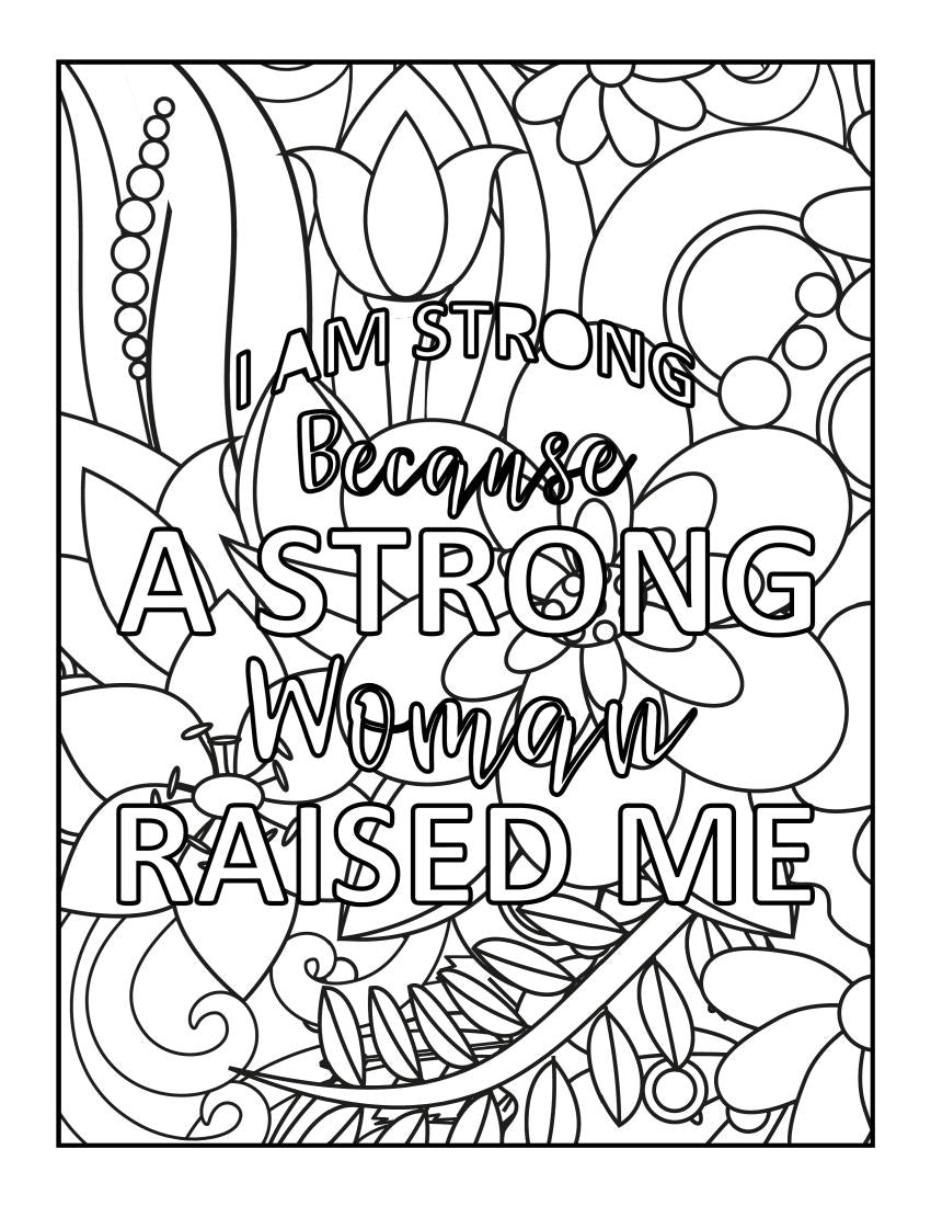 Raised by a Strong Woman - Women's Empowerment Poster