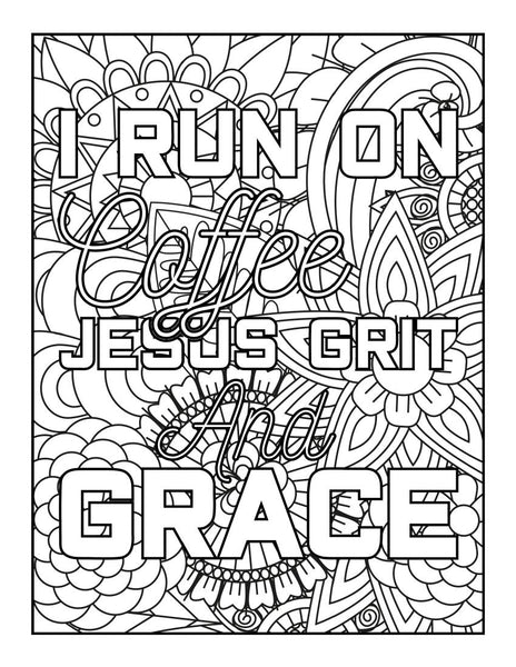 I Run on Coffee - Jesus - Grit - Women's Empowerment Poster