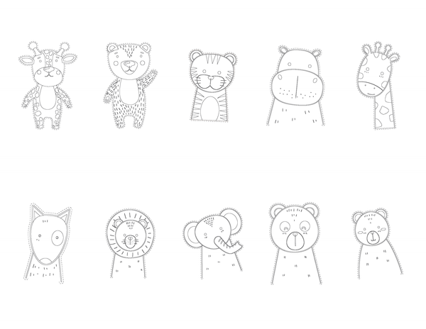 Cute Animals Scissor Skills Poster vol 2